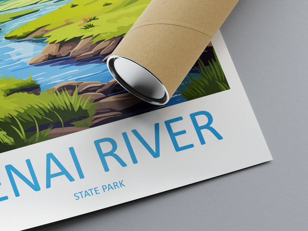 Kenai River Travel Print Wall Art Kenai River Wall Hanging Home Décor Kenai River Gift Art Lovers Alaska Art Lover Gift Kenai Lake Wall Art