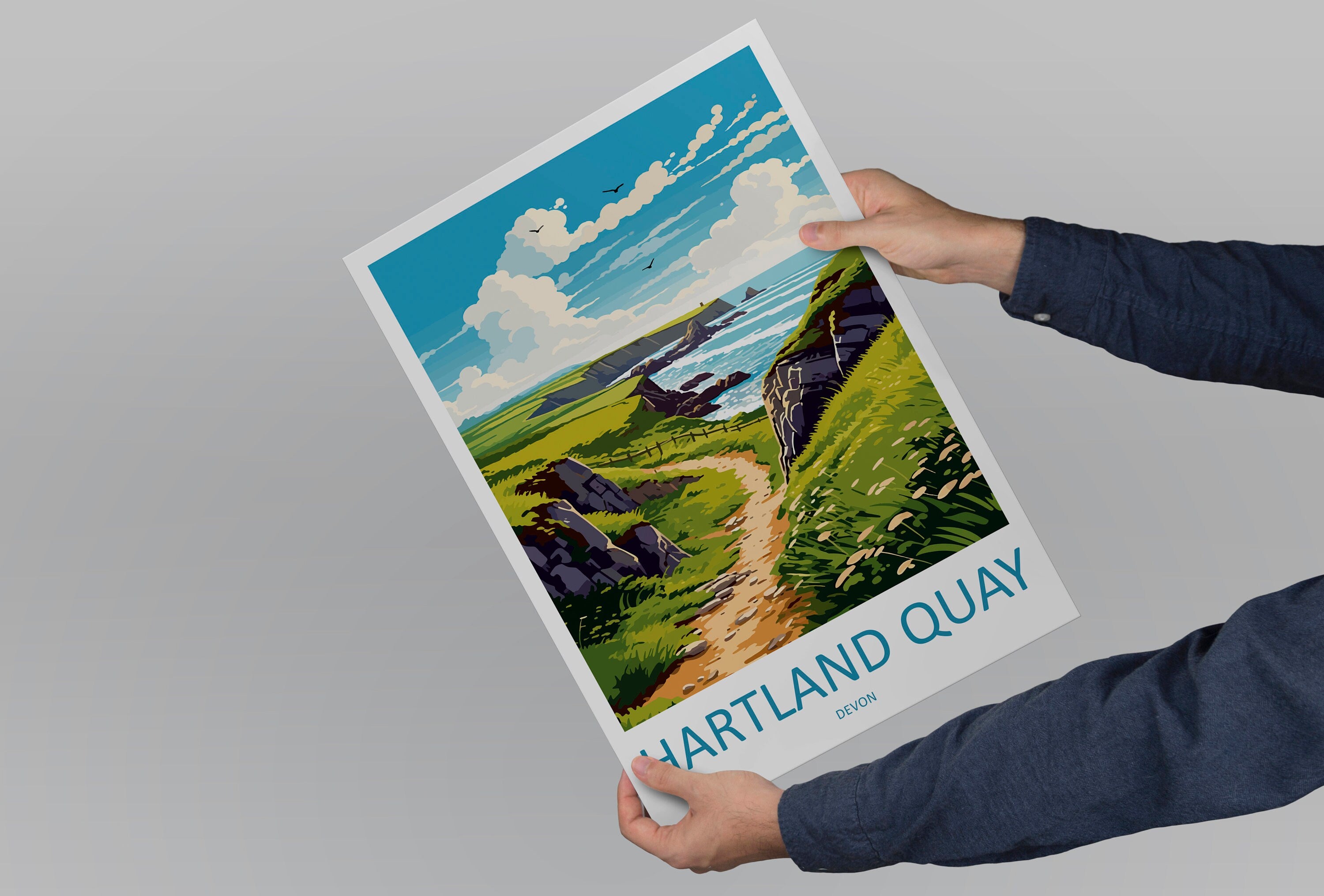 Hartland Quay Travel Print