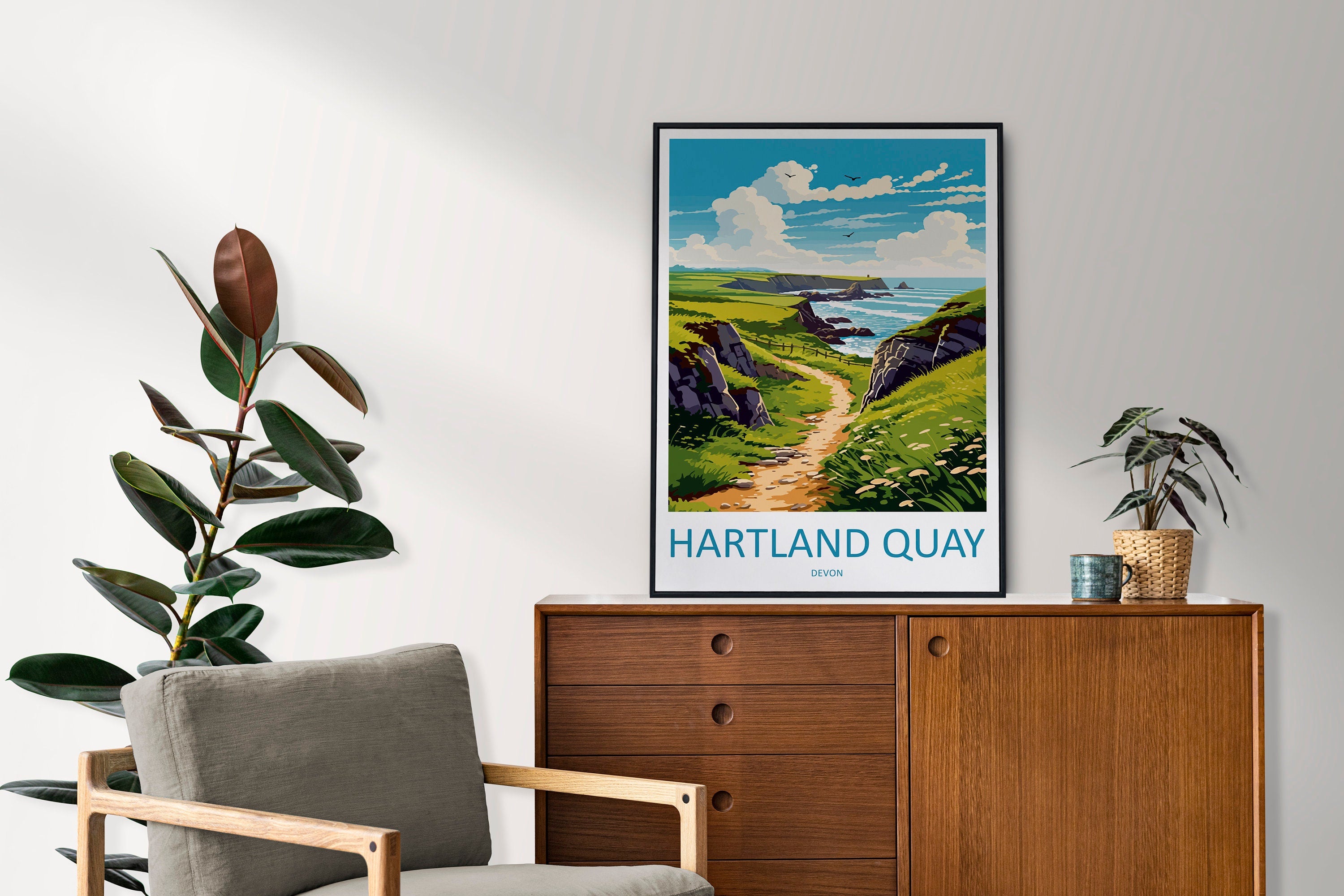 Hartland Quay Travel Print