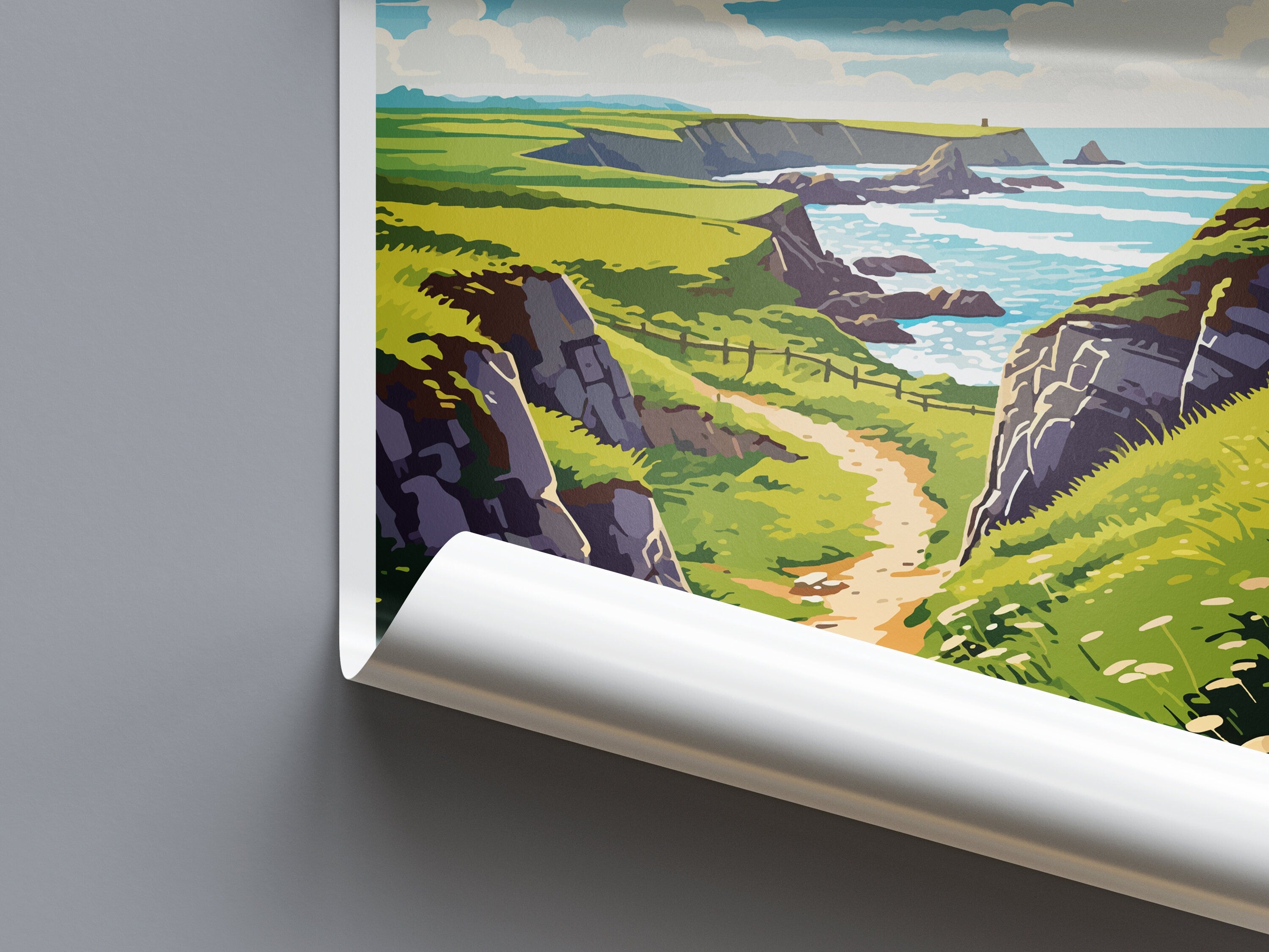 Hartland Quay Travel Print