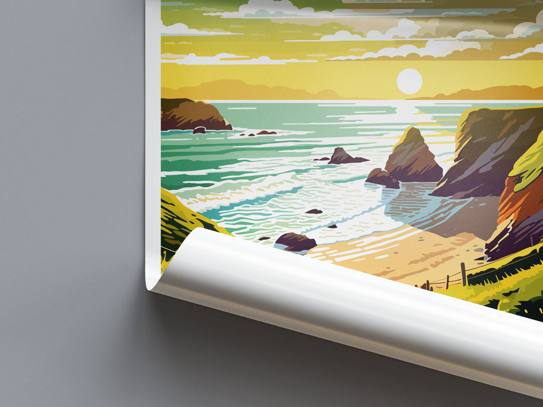 Hartland Quay Travel Print Wall Art Hartland Quay Wall Hanging Home Decor Hartland Quay Gift Art Lovers Wall Art Devon Travel Art