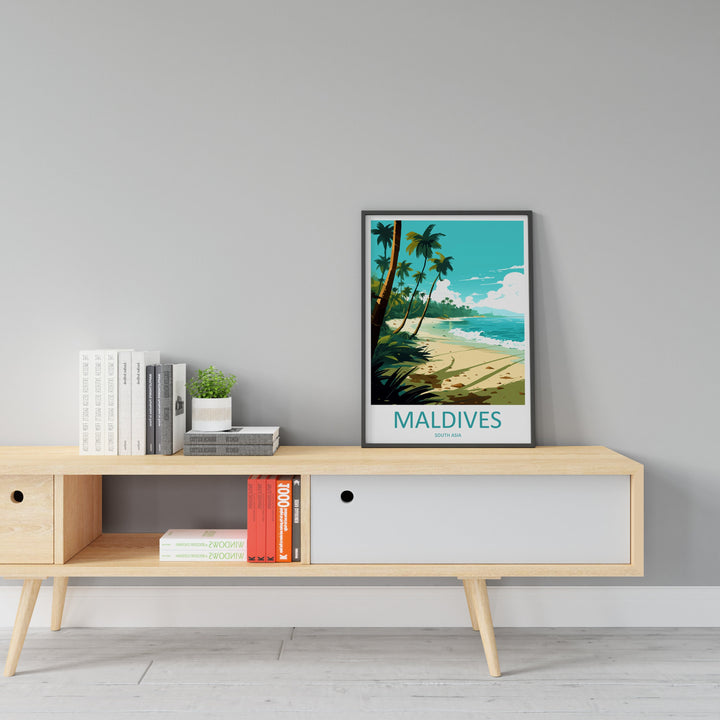 Maldives Travel Print Wall Art Maldives Wall Hanging Home Décor Maldives Gift Art Lovers Wall Art South Aisa Travel Print