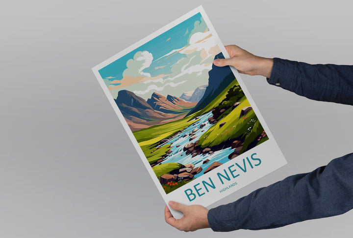 Ben Nevis Travel Print Wall Art Ben Nevis Wall Hanging Home Décor Ben Nevis Gift Art Lovers Scotland Art Lover Gift Ben Nevis Travel Artwork