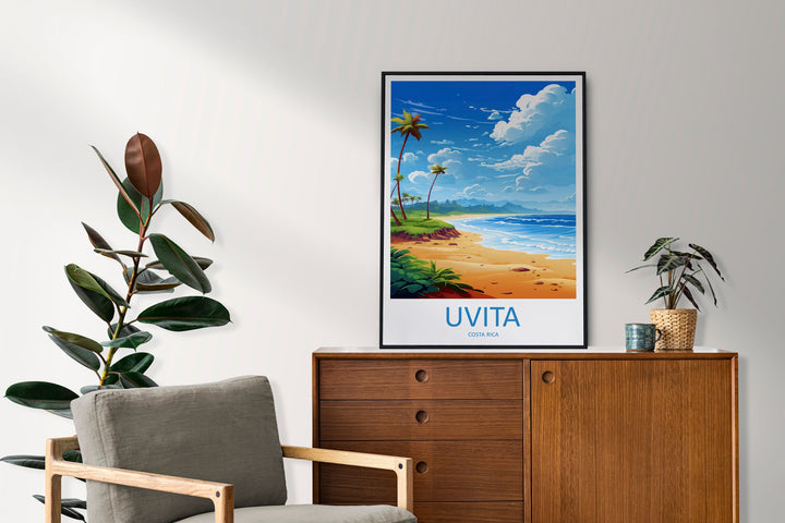 Uvita Travel Print Wall Art Uvita Wall Hanging Home Décor Uvita Gift Art Lovers Wall Art Costa Rica Wall Art Uvita Travel Print