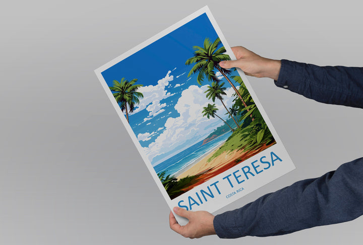 Saint Teresa Travel Print Wall Art Saint Teresa Wall Hanging Home Décor Saint Teresa Gift Art Lovers Wall Art Costa Rica Wall Art