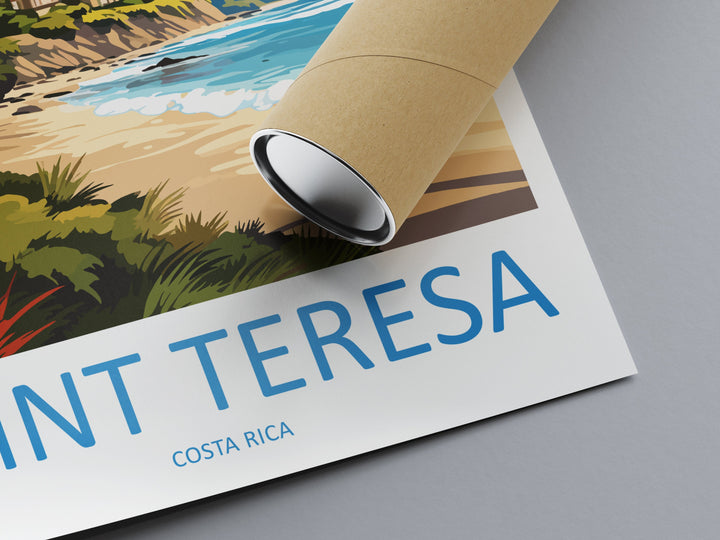 Saint Teresa Travel Print Wall Art Saint Teresa Wall Hanging Home Décor Saint Teresa Gift Art Lovers Wall Art Costa Rica Wall Art