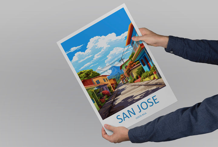 San Jose Travel Print Wall Art San Jose Wall Hanging Home Décor San Jose Gift Art Lovers Wall Art Costa Rica Wall Art