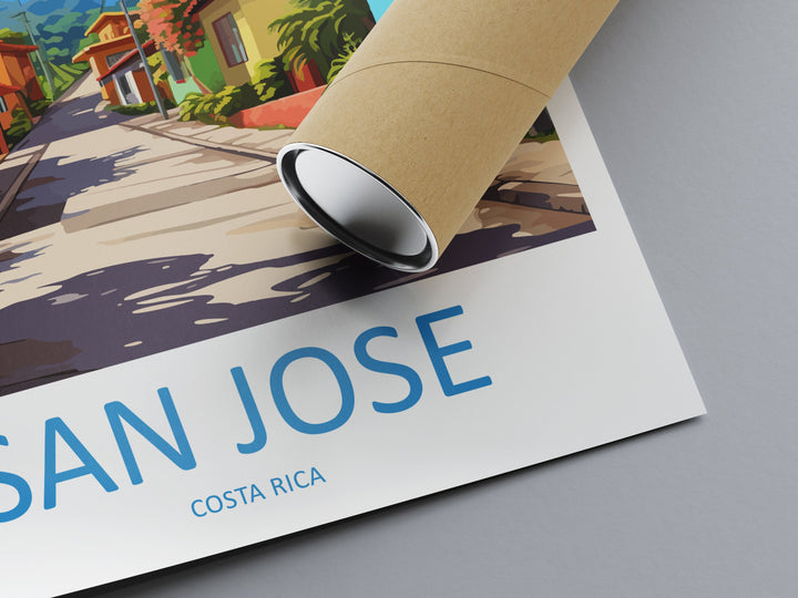 San Jose Travel Print Wall Art San Jose Wall Hanging Home Décor San Jose Gift Art Lovers Wall Art Costa Rica Wall Art