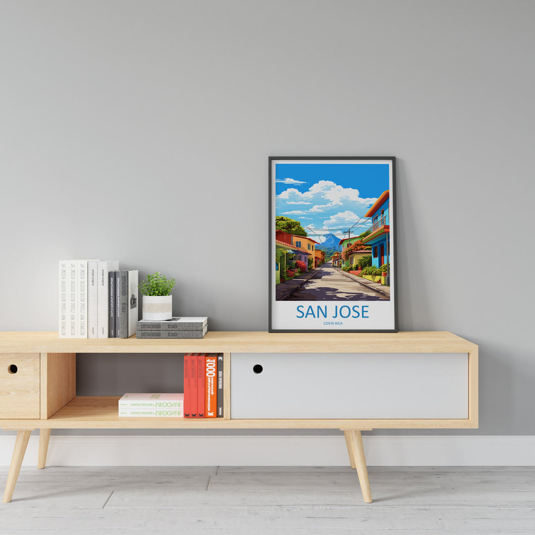 San Jose Travel Print Wall Art San Jose Wall Hanging Home Décor San Jose Gift Art Lovers Wall Art Costa Rica Wall Art
