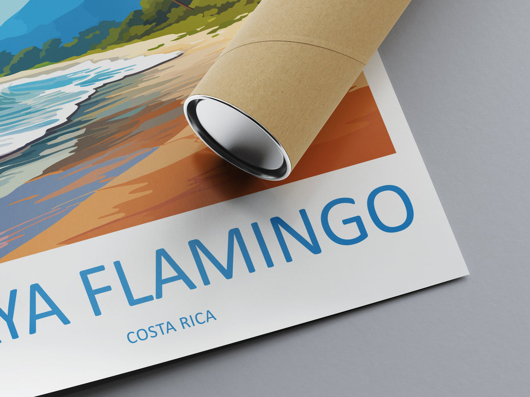 Playa Flamingo Travel Print Wall Art Playa Flamingo Wall Hanging Home Décor Playa Flamingo Gift Art Lovers Wall Art Costa Rica Wall Art