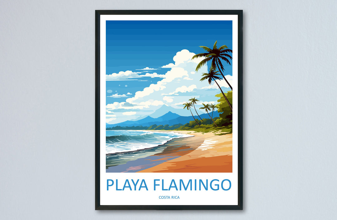 Playa Flamingo Travel Print Wall Art Playa Flamingo Wall Hanging Home Décor Playa Flamingo Gift Art Lovers Wall Art Costa Rica Wall Art