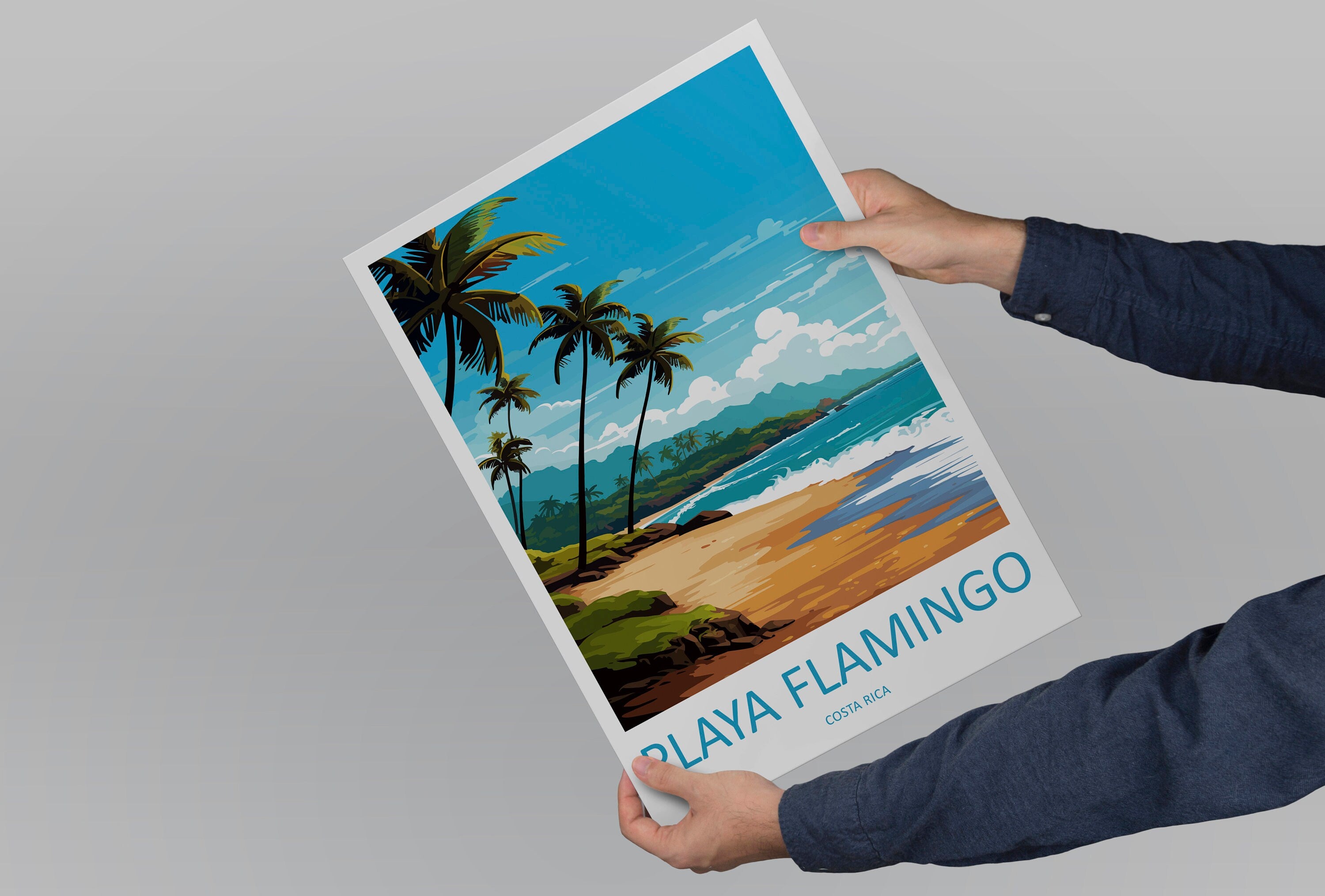 Playa Flamingo Travel Print