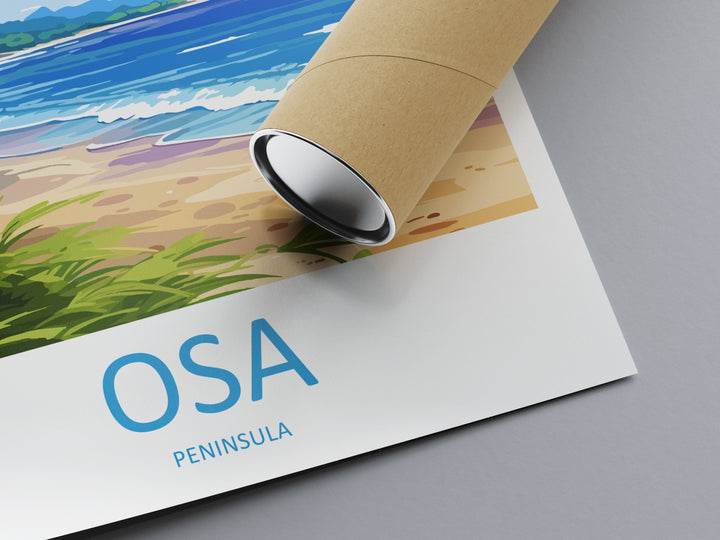 Osa Peninsula Travel Print Wall Art Osa Peninsula Wall Hanging Home Décor Osa Peninsula Gift Art Lovers Wall Art Costa Rica Wall Art