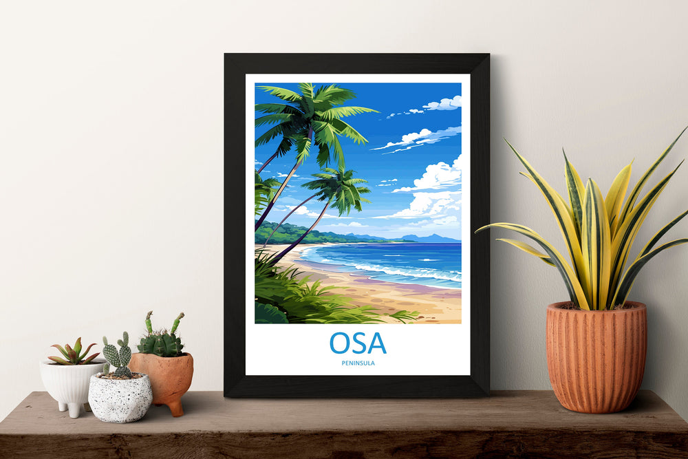 Osa Peninsula Travel Print Wall Art Osa Peninsula Wall Hanging Home Décor Osa Peninsula Gift Art Lovers Wall Art Costa Rica Wall Art