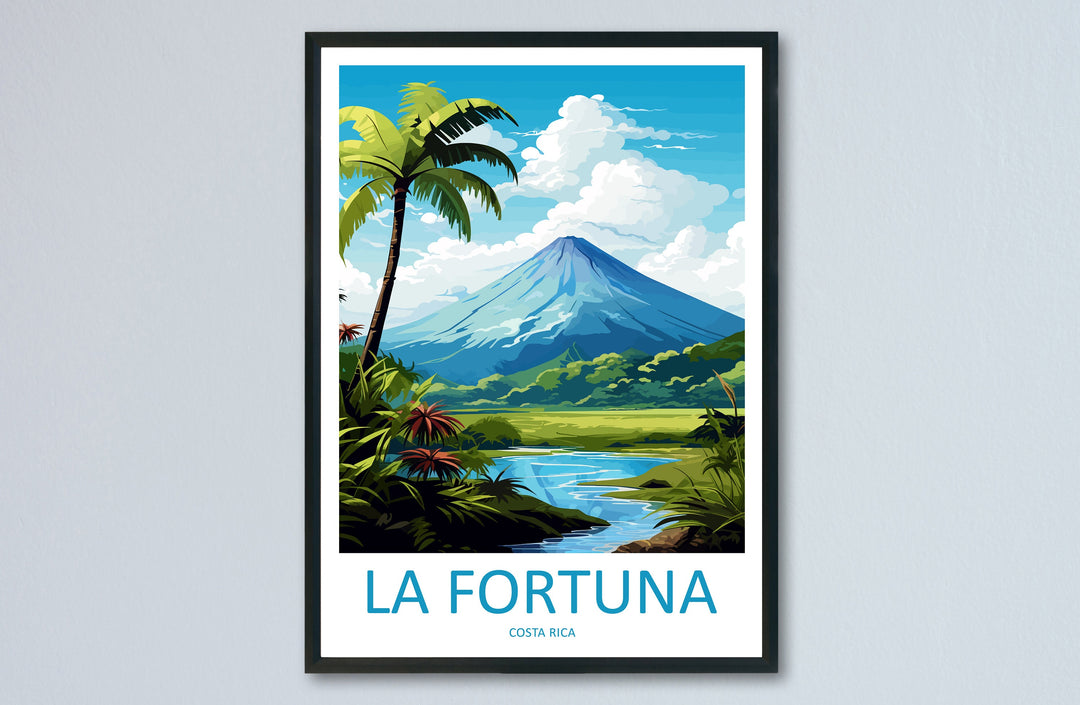 La Fortuna Travel Print Wall Art La Fortuna Wall Hanging Home Décor La Fortuna Gift Art Lovers Wall Art Costa Rica Art Wall Art Gift