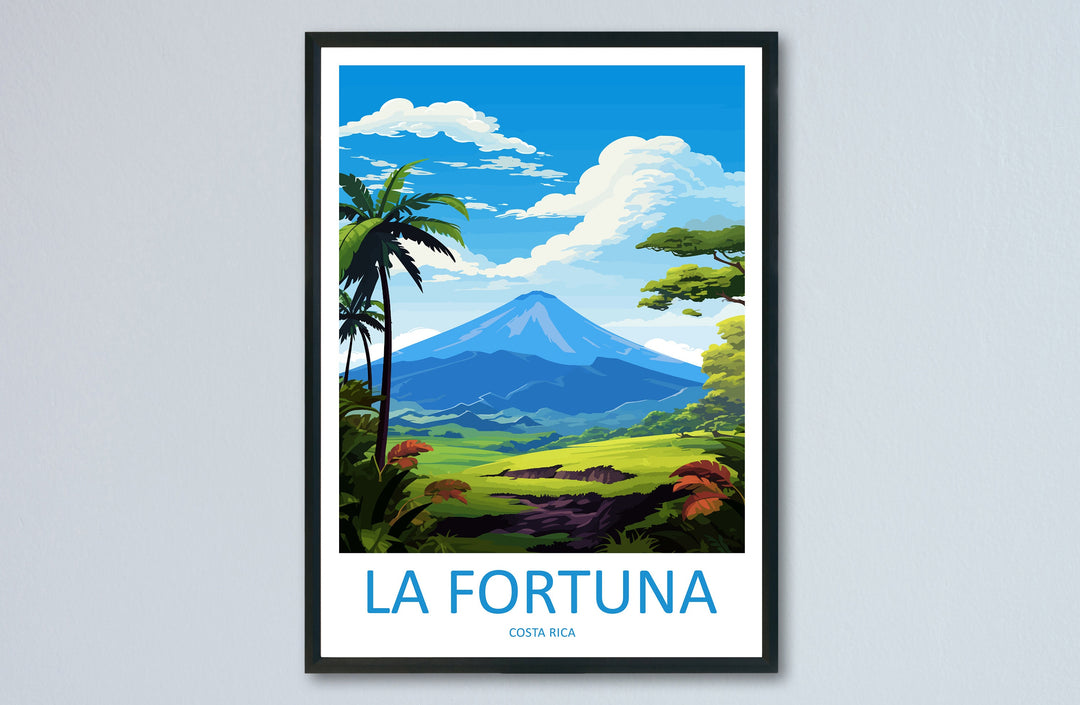 La Fortuna Travel Print Wall Art La Fortuna Wall Hanging Home Décor La Fortuna Gift Art Lovers Wall Art Costa Rica Art Wall Art Gift