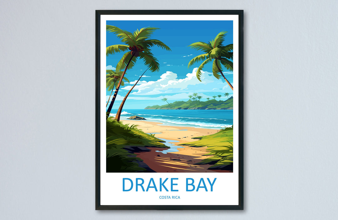 Drake Bay Travel Print Wall Art Drake Bay Wall Hanging Home Décor Drake Bay Gift Art Lovers Wall Art Costa Rica Art Wall Art Gift