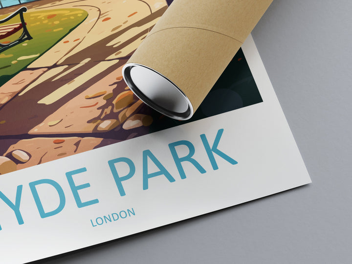 Hyde Park Travel Print Wall Art Hyde Park Wall Hanging Home Décor Hyde Park Gift Art Lovers London England Art Lover Gift