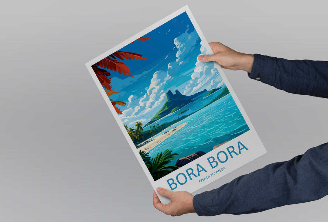 Bora Bora Travel Print Wall Art Bora Bora Wall Hanging Home Décor Bora Bora Gift Art Lovers French Polynesia Art Lover Gift Bora Bora Gift