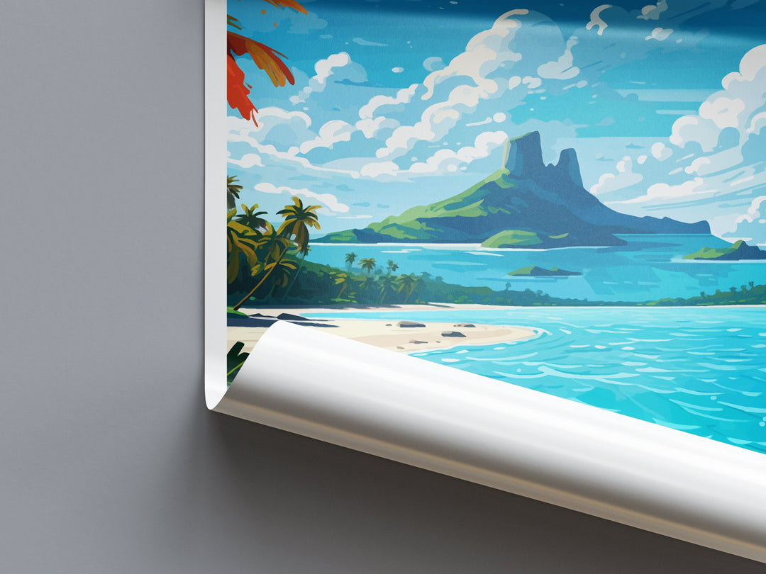 Bora Bora Travel Print Wall Art Bora Bora Wall Hanging Home Décor Bora Bora Gift Art Lovers French Polynesia Art Lover Gift Bora Bora Gift