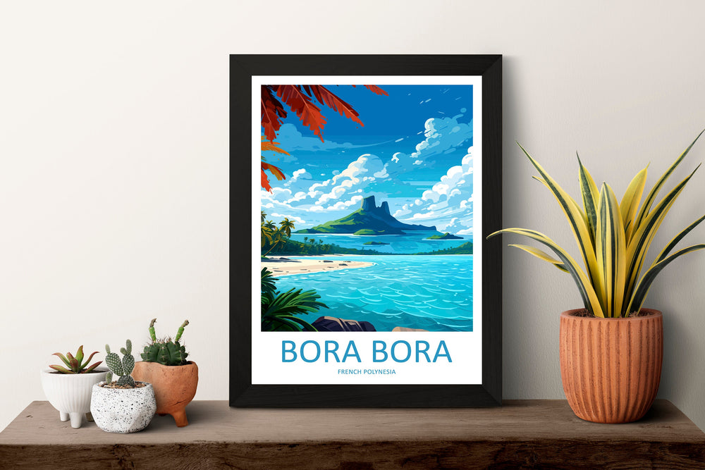 Bora Bora Travel Print Wall Art Bora Bora Wall Hanging Home Décor Bora Bora Gift Art Lovers French Polynesia Art Lover Gift Bora Bora Gift