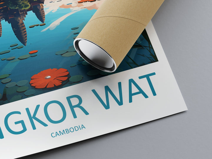 Angkor Wat Travel Print Wall Art Angkor Wat Wall Hanging Home Décor Angkor Wat Gift Art Lovers Cambodia Art Lover Gift