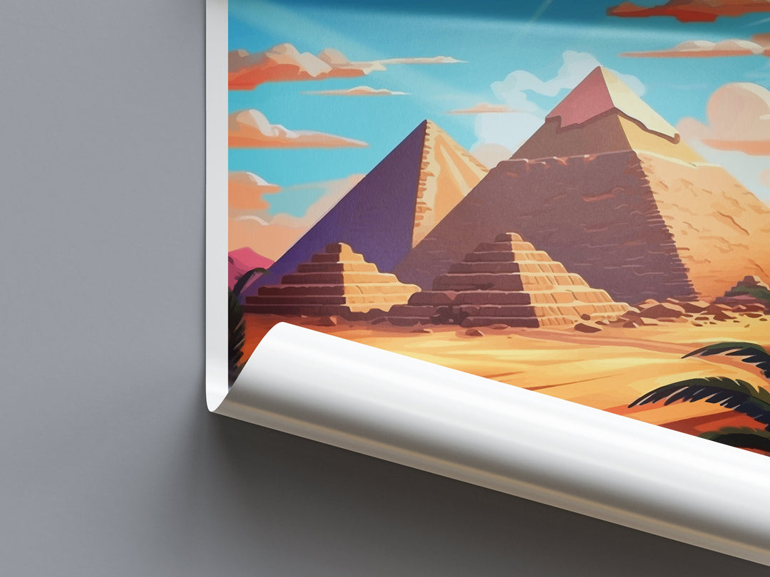 Cairo Travel Print Wall Art Cairo Egypt Wall Hanging Home Decoration Cairo Gift Art Lovers Wall Art Print Cairo Great Pyramids Of Giza