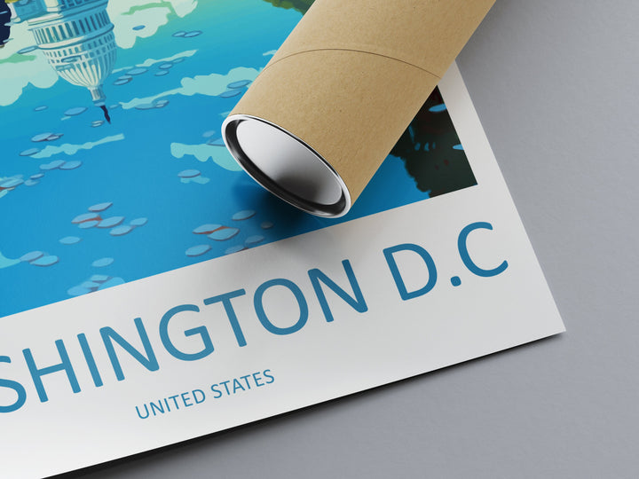Washington DC Travel Print Wall Art Washington DC Wall Hanging Home Décor Washington DC Gift Art Lovers United States Art Lover Gift