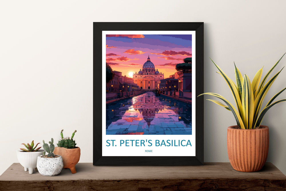 St. Peter's Basilica Travel Print Wall Art St. Peter's Basilica Wall Hanging Home Décor St. Peter's Basilica Gift Art Lovers Italy Art Lover