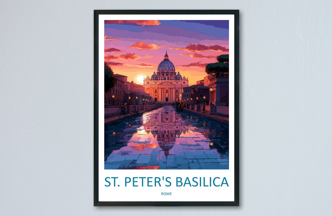 St. Peter's Basilica Travel Print Wall Art St. Peter's Basilica Wall Hanging Home Décor St. Peter's Basilica Gift Art Lovers Italy Art Lover