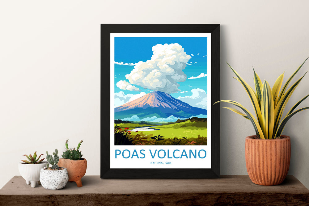 Poas Volcano National Park Travel Print Wall Art Poas Volcano National Park Wall Hanging Home Décor Poas Volcano Park Gift Art Lovers