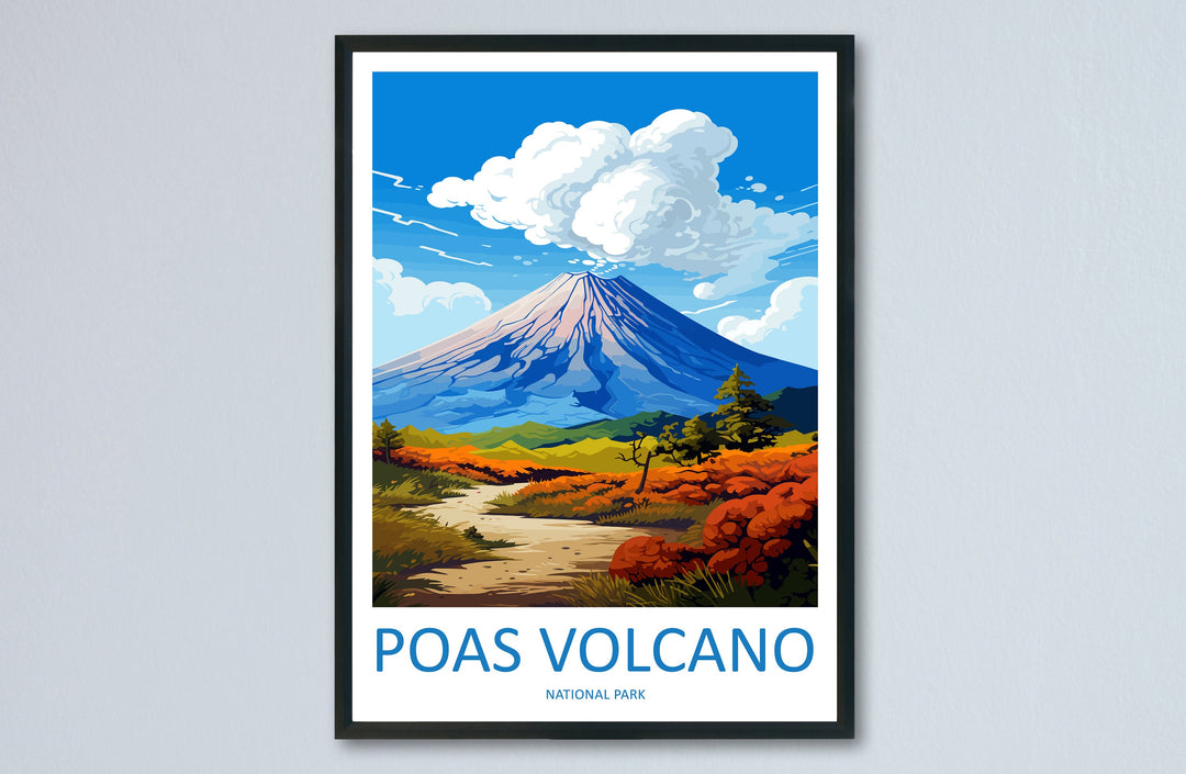 Poas Volcano National Park Travel Print Wall Art Poas Volcano National Park Wall Hanging Home Décor Poas Volcano Park Gift Art Lovers
