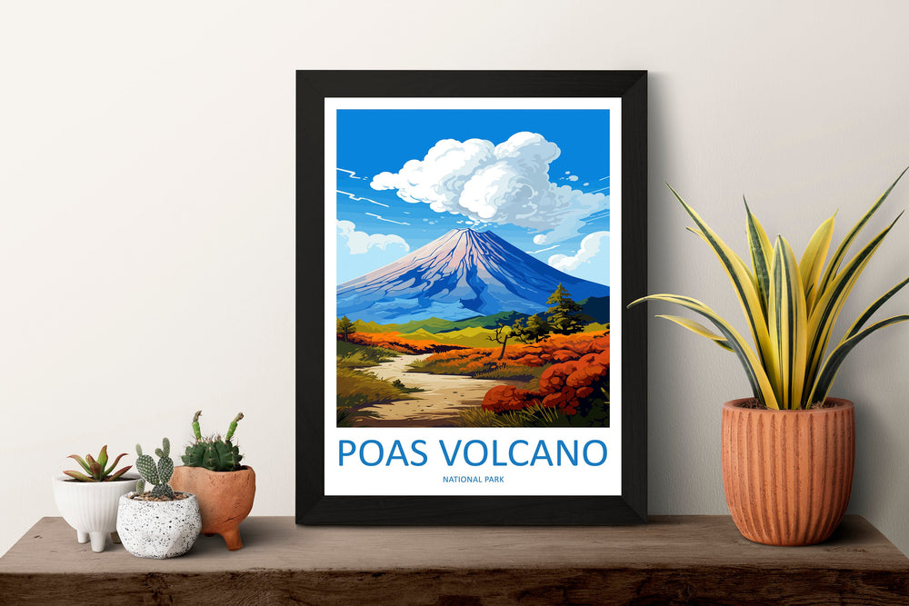 Poas Volcano National Park Travel Print Wall Art Poas Volcano National Park Wall Hanging Home Décor Poas Volcano Park Gift Art Lovers