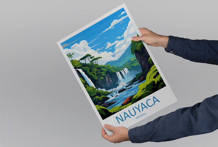 Nauyaca Waterfalls Travel Print Wall Art Nauyaca Waterfalls Wall Hanging Home Décor Nauyaca Waterfalls Gift Art Lovers
