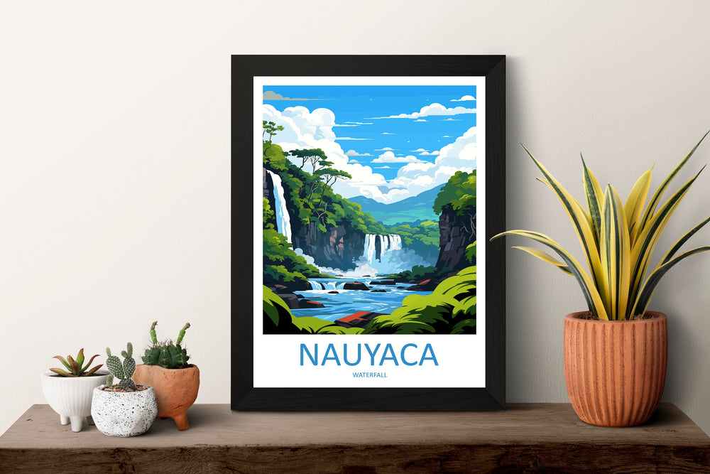 Nauyaca Waterfalls Travel Print Wall Art Nauyaca Waterfalls Wall Hanging Home Décor Nauyaca Waterfalls Gift Art Lovers