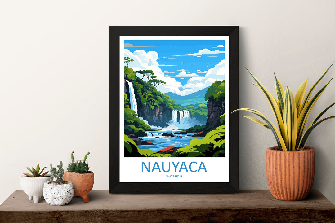 Nauyaca Waterfalls Travel Print Wall Art Nauyaca Waterfalls Wall Hanging Home Décor Nauyaca Waterfalls Gift Art Lovers