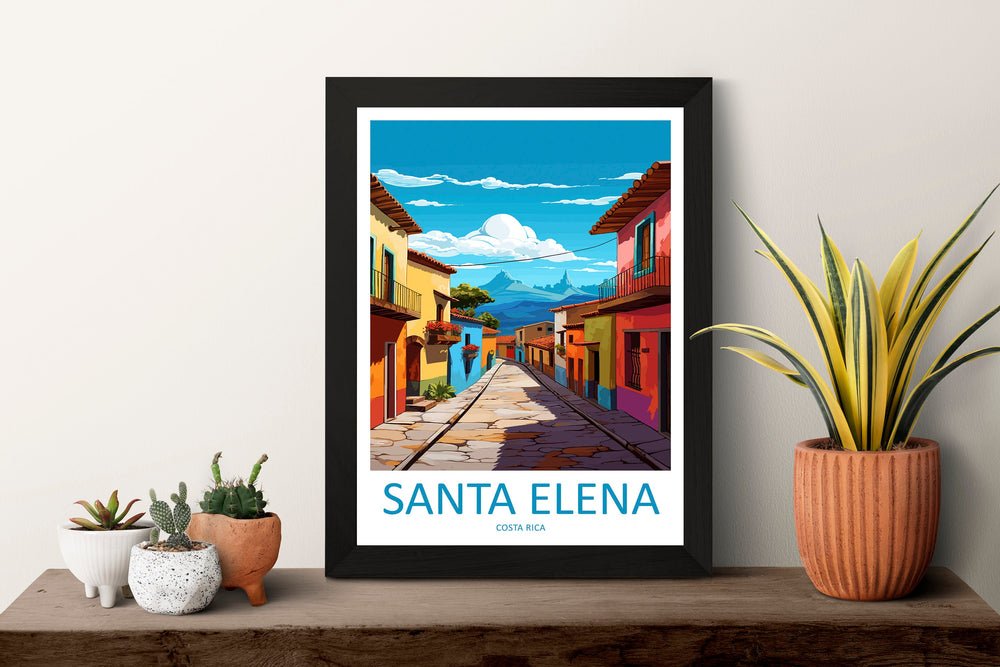 Santa Elena Travel Print Wall Art Santa Elena Wall Hanging Home Décor Santa Elena Gift Art Lovers Costa Rica Wall Art