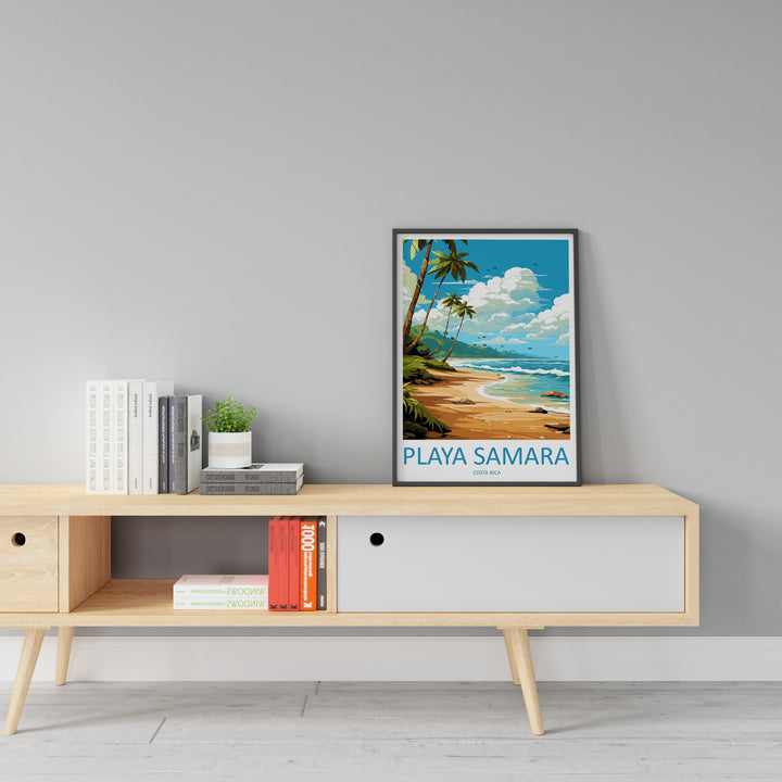Samara Beach Travel Print Wall Art Samara Beach Wall Hanging Home Décor Samara Beach Gift Art Lovers Costa Rica Wall Art Costa Rica Travel