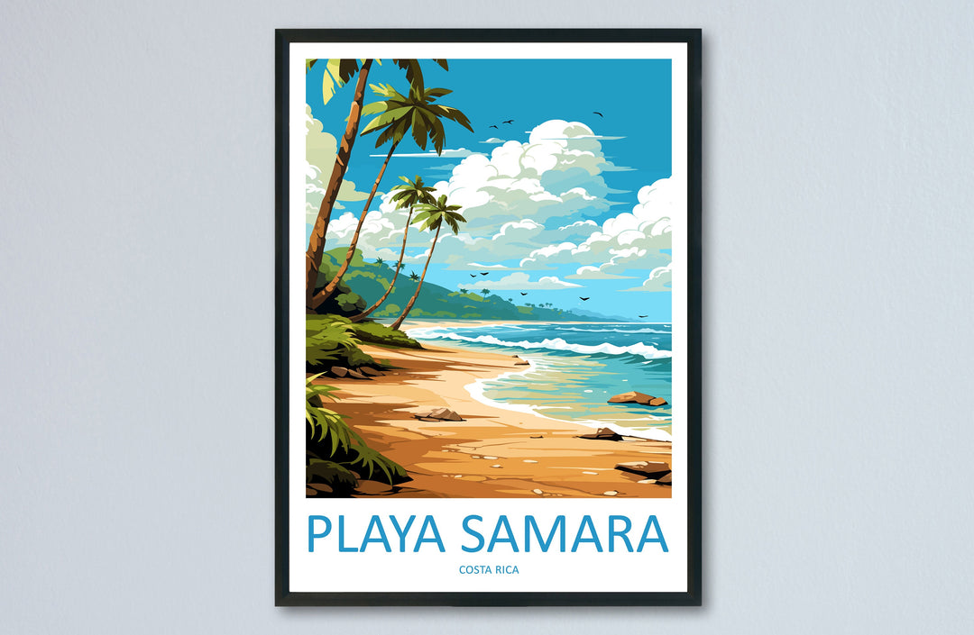 Samara Beach Travel Print Wall Art Samara Beach Wall Hanging Home Décor Samara Beach Gift Art Lovers Costa Rica Wall Art Costa Rica Travel