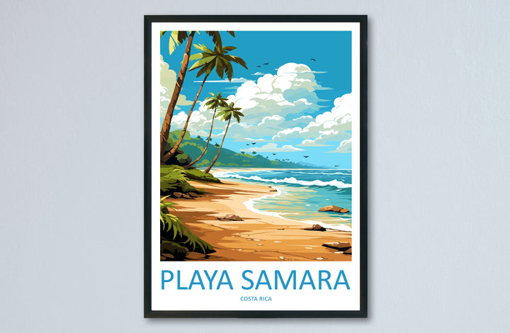 Samara Beach Travel Print Wall Art Samara Beach Wall Hanging Home Décor Samara Beach Gift Art Lovers Costa Rica Wall Art Costa Rica Travel