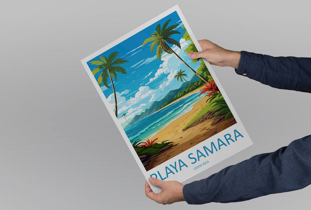 Samara Beach Travel Print Wall Art Samara Beach Wall Hanging Home Décor Samara Beach Gift Art Lovers Costa Rica Wall Art Costa Rica Travel