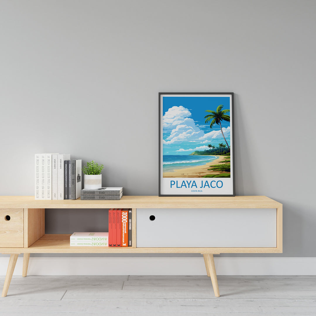 Playa Jaco Travel Print Wall Art Playa Jaco Wall Hanging Home Décor Playa Jaco Gift Art Lovers Costa Rica Wall Art Costa Rica Travel