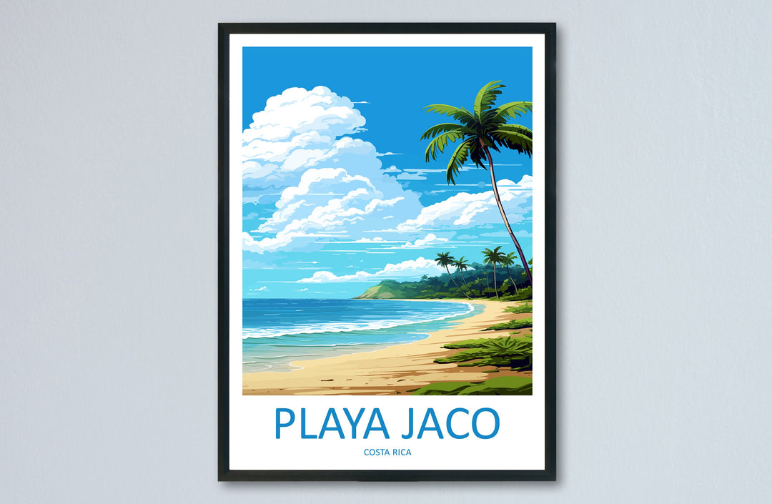 Playa Jaco Travel Print Wall Art Playa Jaco Wall Hanging Home Décor Playa Jaco Gift Art Lovers Costa Rica Wall Art Costa Rica Travel