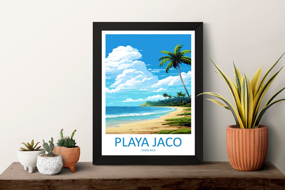 Playa Jaco Travel Print Wall Art Playa Jaco Wall Hanging Home Décor Playa Jaco Gift Art Lovers Costa Rica Wall Art Costa Rica Travel