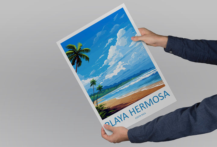 Playa Hermosa Travel Print Wall Art Playa Hermosa Wall Hanging Home Décor Playa Hermosa Gift Art Lovers Costa Rica Wall Art Costa Rica