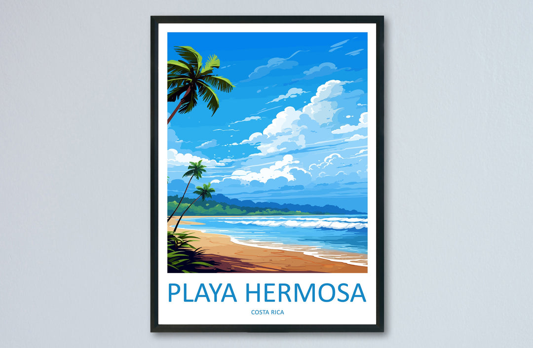 Playa Hermosa Travel Print Wall Art Playa Hermosa Wall Hanging Home Décor Playa Hermosa Gift Art Lovers Costa Rica Wall Art Costa Rica