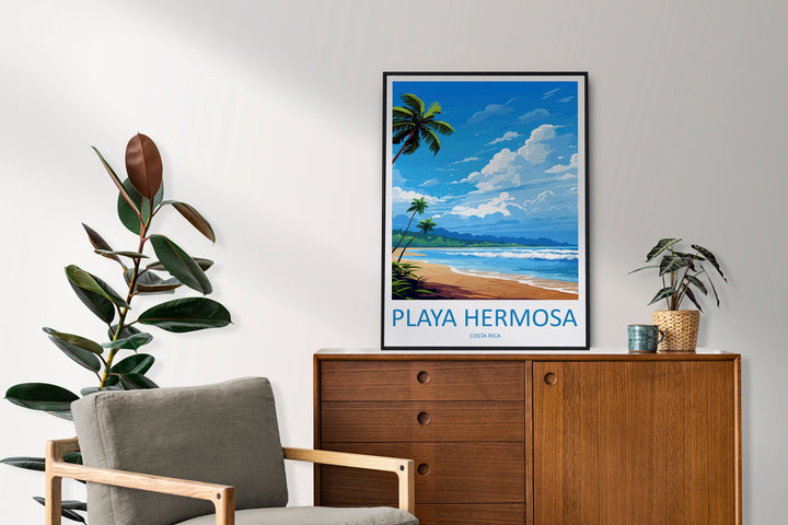 Playa Hermosa Travel Print Wall Art Playa Hermosa Wall Hanging Home Décor Playa Hermosa Gift Art Lovers Costa Rica Wall Art Costa Rica