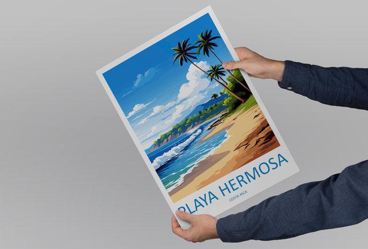 Playa Hermosa Travel Print Wall Art Playa Hermosa Wall Hanging Home Décor Playa Hermosa Gift Art Lovers Costa Rica Wall Art Costa Rica