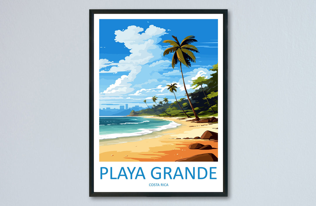 Playa Grande Travel Print Wall Art Playa Grande Wall Hanging Home Décor Playa Grande Gift Art Lovers Costa Rica Wall Art Costa Rica