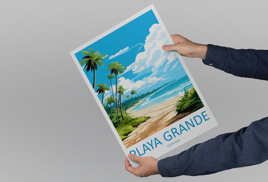 Playa Grande Travel Print Wall Art Playa Grande Wall Hanging Home Décor Playa Grande Gift Art Lovers Costa Rica Wall Art Costa Rica